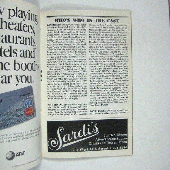 Broken Glass Playbill May 1994 Arthur Miller Ron Rifkin Amy Irving David Dukes - Picture 2 of 7